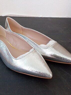 BCBGeneration Women's Nikita Crinkle Metallic Bright Silver BC913 US 8